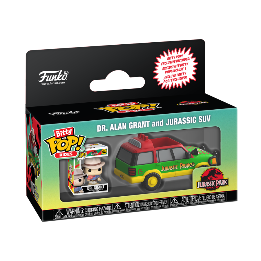 Jurassic Park - Alan Grant With Jurassic SUV Bitty (Pop! Ride)