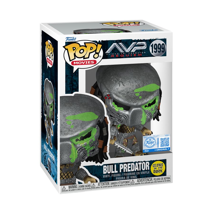 Alien Vs Predator: Requiem - Bull Predator Battle Damaged Glow (Pop! Vinyl)