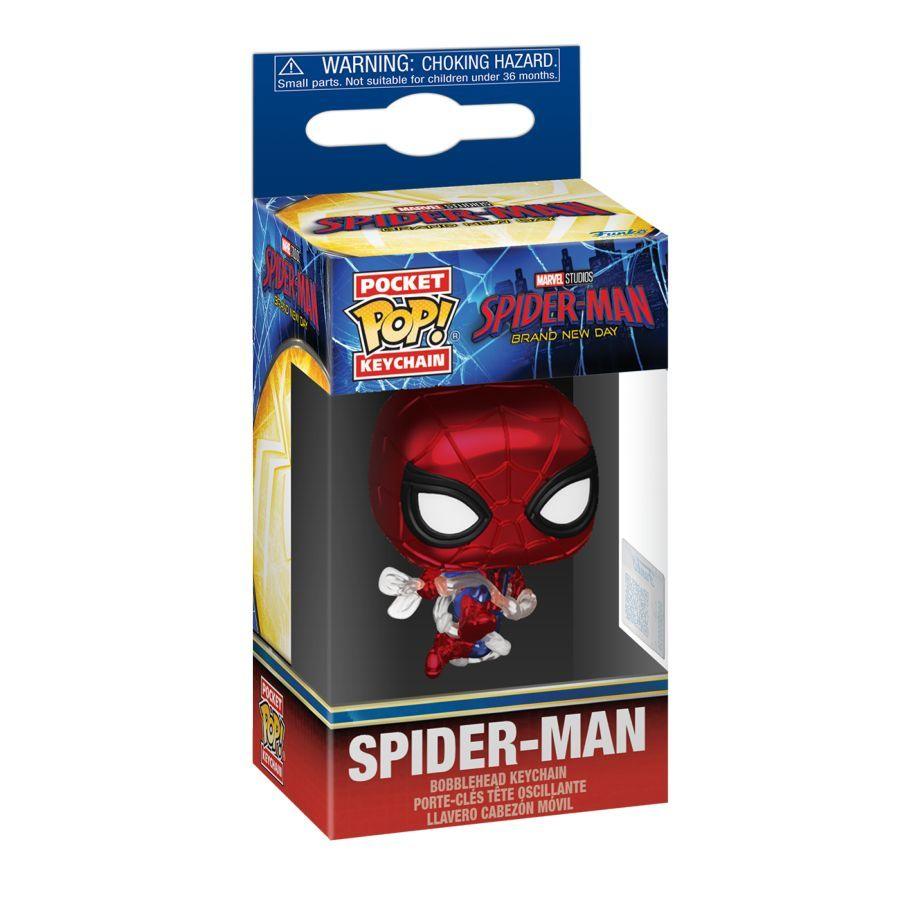 Spiderman: Brand New Day - Spiderman Metallic Keychain (Pop! Vinyl)