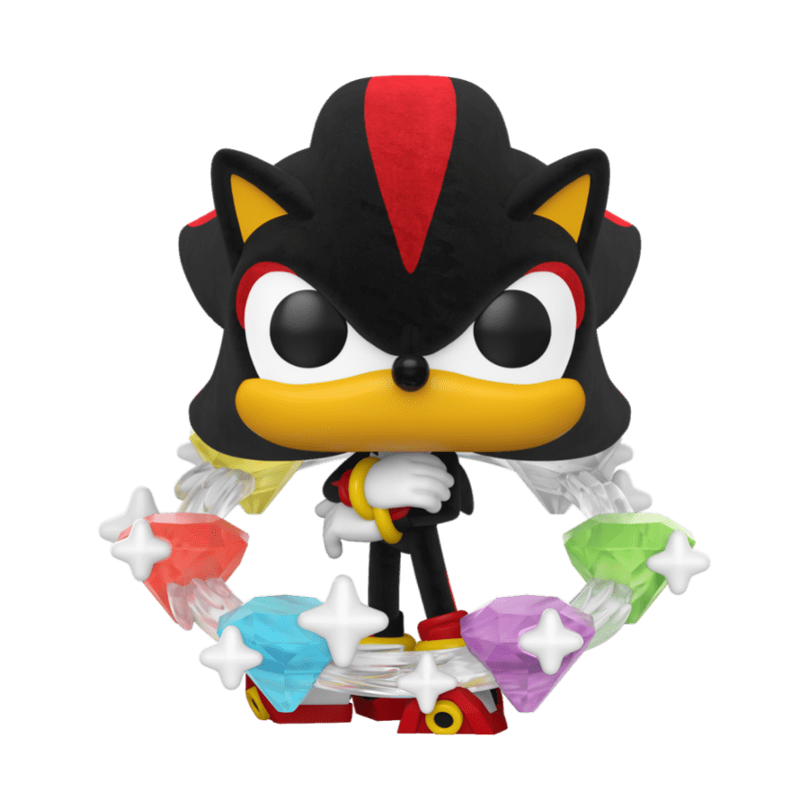 Sonic The Hedgehog - Shadow With Emeralds Flocked (Pop! Vinyl)