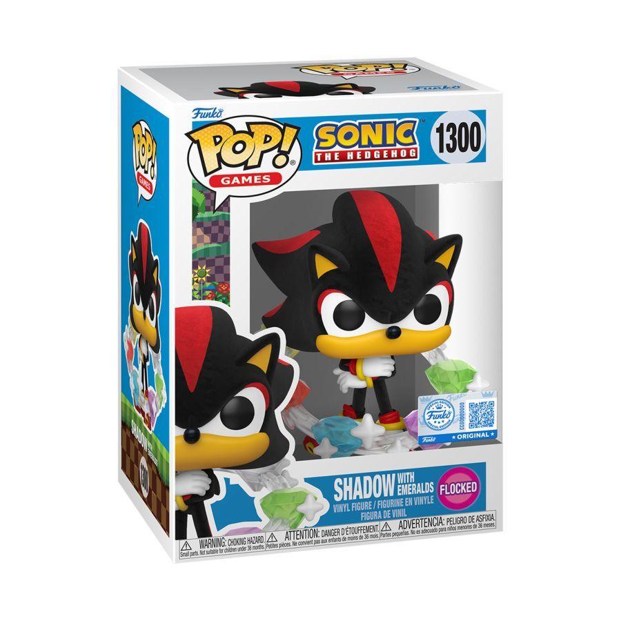 Sonic The Hedgehog - Shadow With Emeralds Flocked (Pop! Vinyl)
