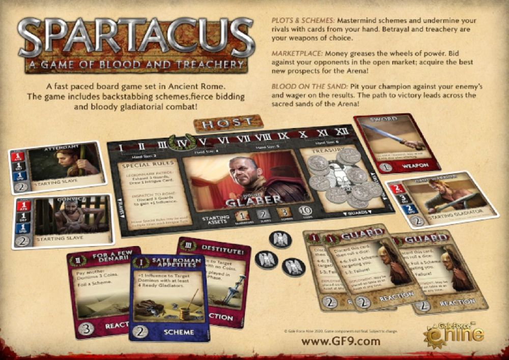 Spartacus – A Game of Blood & Treachery Board Game