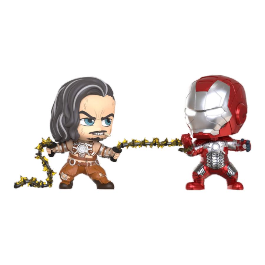 Iron Man 2 - Whiplash and Iron Man Mark V (Cosbaby Figure)