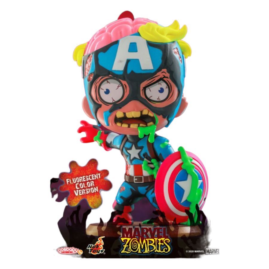 Marvel Zombies - Captain America Fluorescent (Cosbaby Figure)