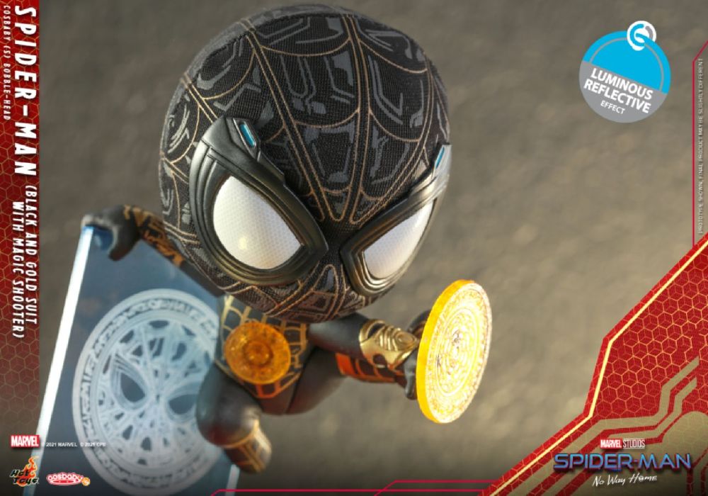 Spider-Man: No Way Home – Spider-Man Black & Gold Suit with Magic Shooter (Cosbaby)