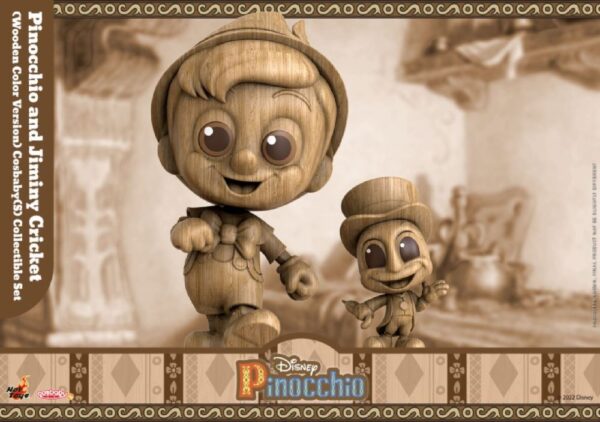 Pinocchio - Pinocchio And Jiminy Cricket (Wooden Color Version) (Cosbaby Figure)