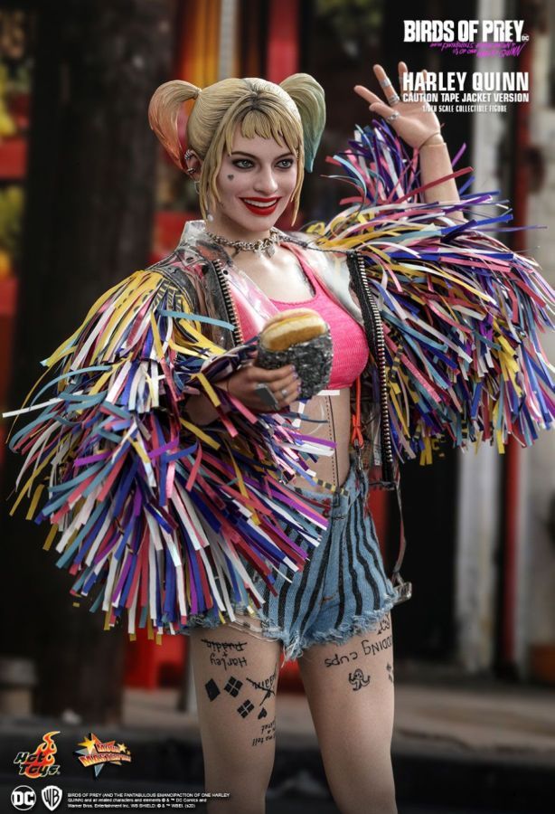 Birds of Prey - Harley Quinn Caution Tape Jacket 1:6 Scale Collectable Action Figure