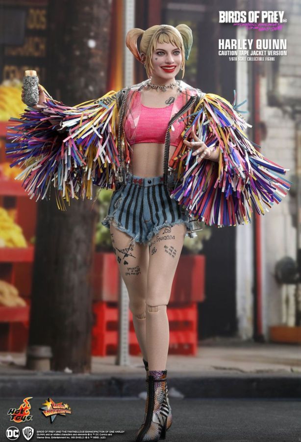 Birds of Prey - Harley Quinn Caution Tape Jacket 1:6 Scale Collectable Action Figure
