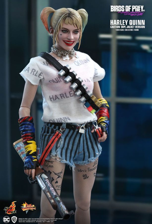 Birds of Prey - Harley Quinn Caution Tape Jacket 1:6 Scale Collectable Action Figure