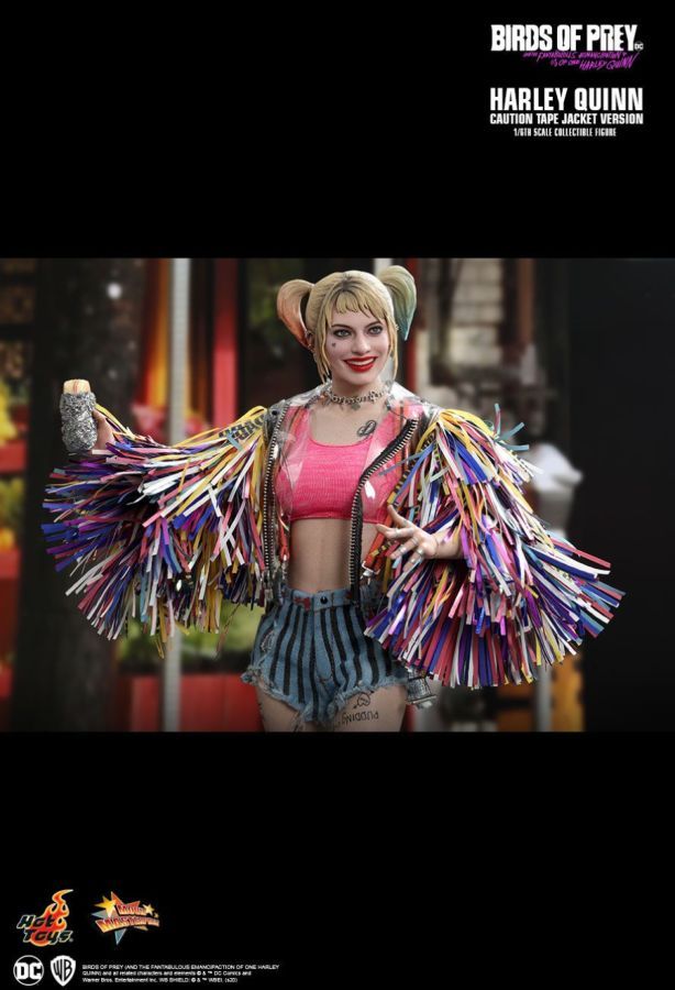Birds of Prey - Harley Quinn Caution Tape Jacket 1:6 Scale Collectable Action Figure