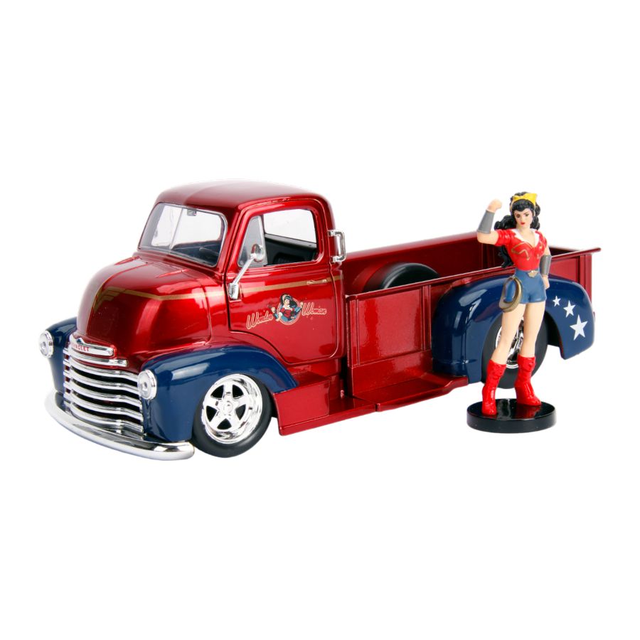 DC Comics Bombshells - Wonder Woman Chevy Pickup 1:24 Scale Hollywood Rides Diecast Vehicle