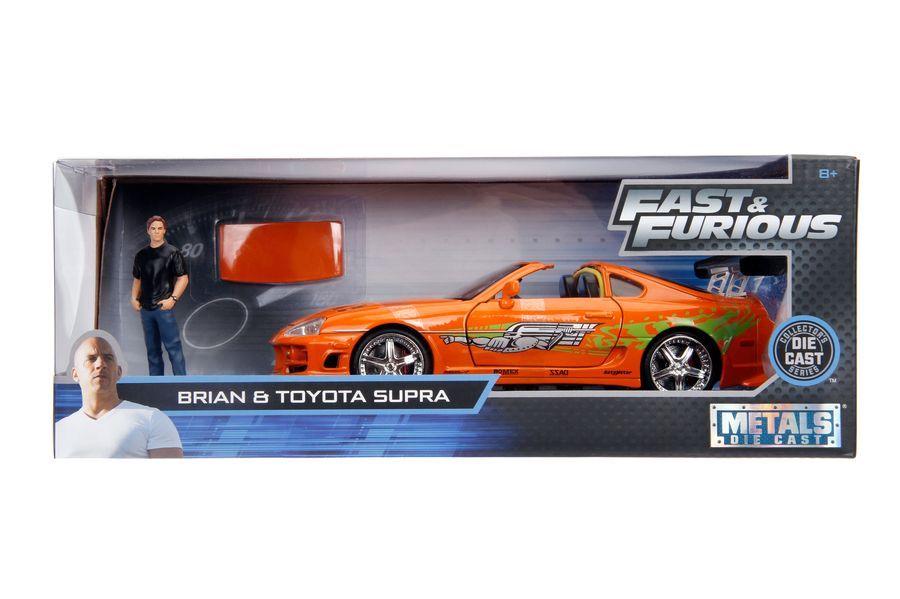 Fast And Furious - 1995 Toyota Supra 1:24 with Brian Hollywood Ride (Model Car)