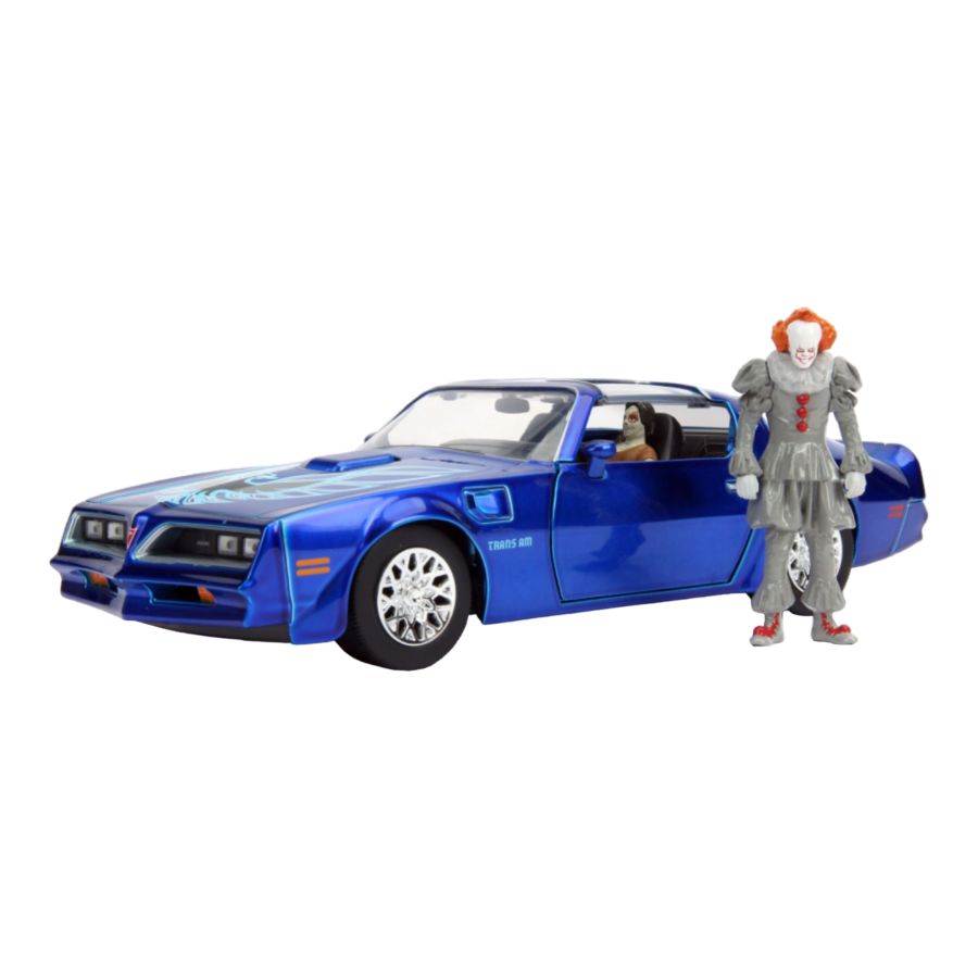 It (2017) - 1977 Pontiac Firebird 1:24 with Pennywise Figure Hollywood Ride
