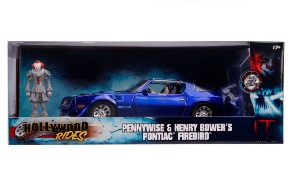 It (2017) - 1977 Pontiac Firebird 1:24 with Pennywise Figure Hollywood Ride