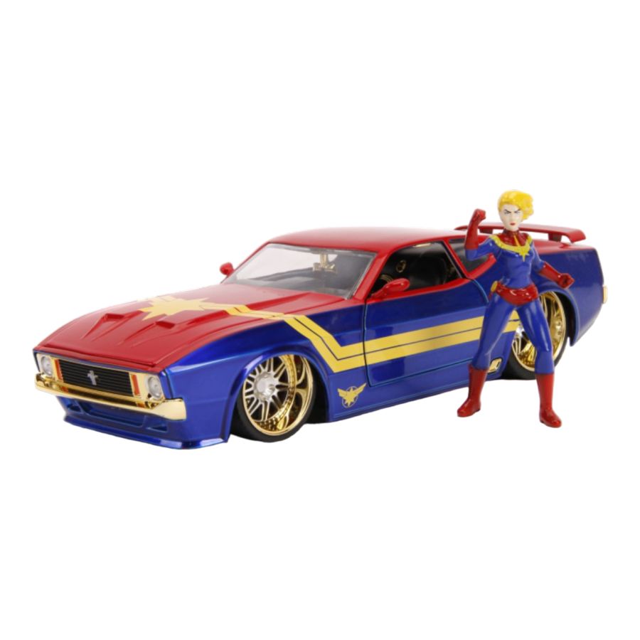 Marvel Comics - Captain Marvel 1973 Ford Mustang Mach 1 1:24 Scale Hollywood Ride