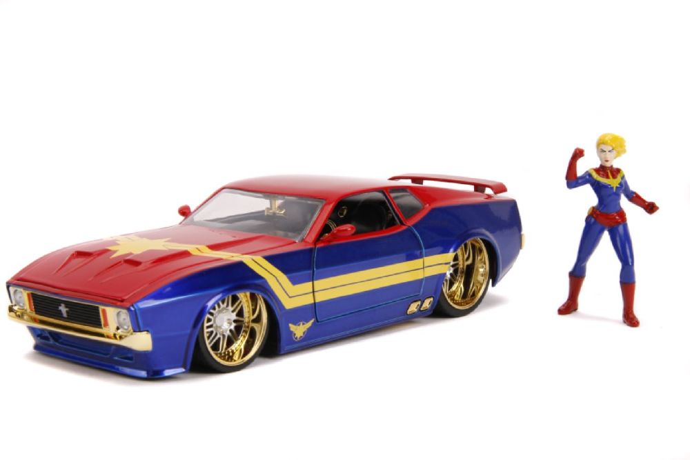 Marvel Comics - Captain Marvel 1973 Ford Mustang Mach 1 1:24 Scale Hollywood Ride