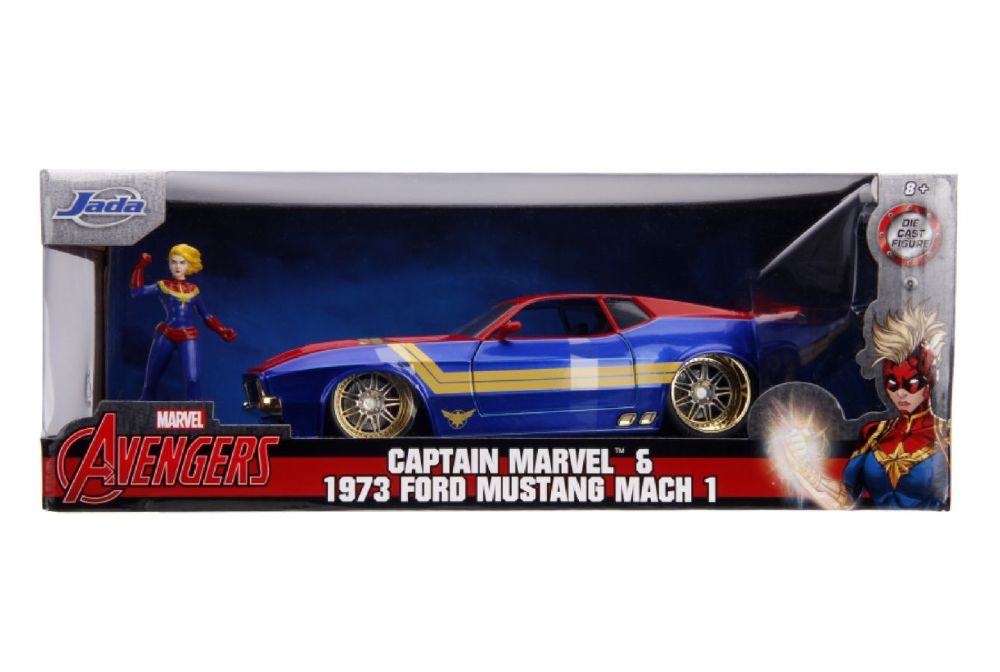 Marvel Comics - Captain Marvel 1973 Ford Mustang Mach 1 1:24 Scale Hollywood Ride