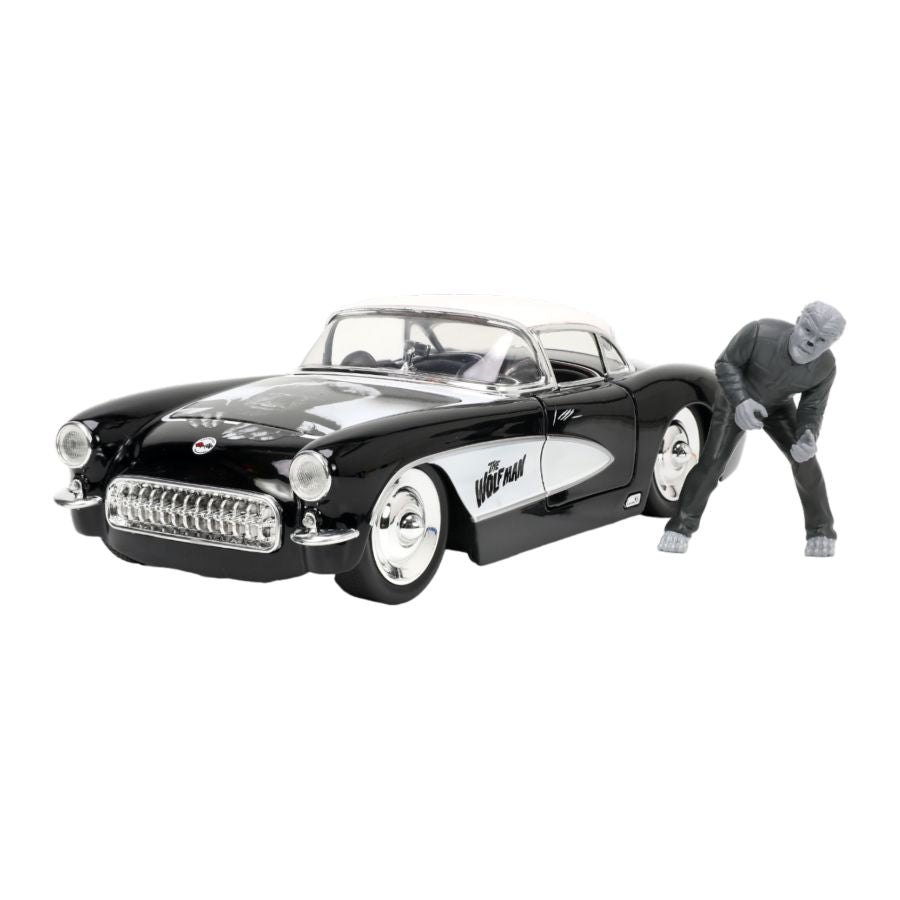 Universal Monsters - Wolfman with Vehicle 1:24 Scale