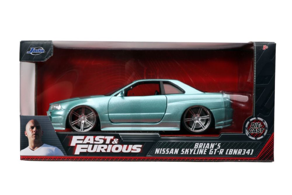 Fast & Furious - 2002 Nissan Skyline GT-R (R34) 1:24 Scale