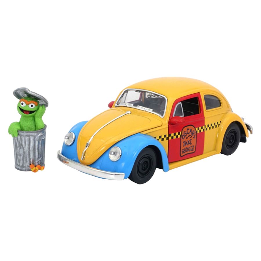 Sesame St - 1959 VW Beetle 1:24 Scale HR w/Oscar