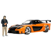 Fast And Furious - 1997 Mazda RX7 With Han 1:24 Scale Hollywood Ride (Model Car)