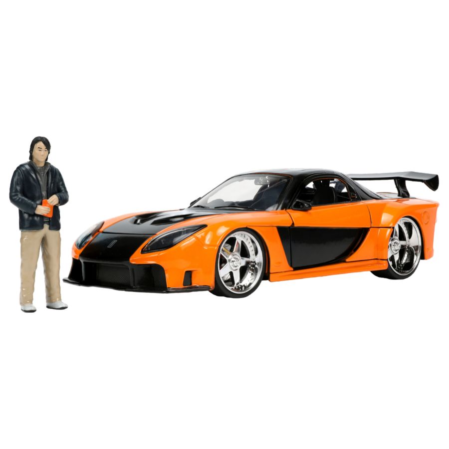 Fast And Furious - 1997 Mazda RX7 With Han 1:24 Scale Hollywood Ride (Model Car)