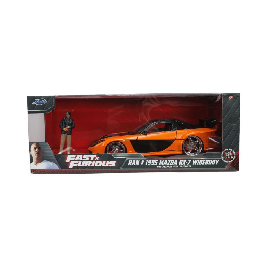Fast And Furious - 1997 Mazda RX7 With Han 1:24 Scale Hollywood Ride (Model Car)