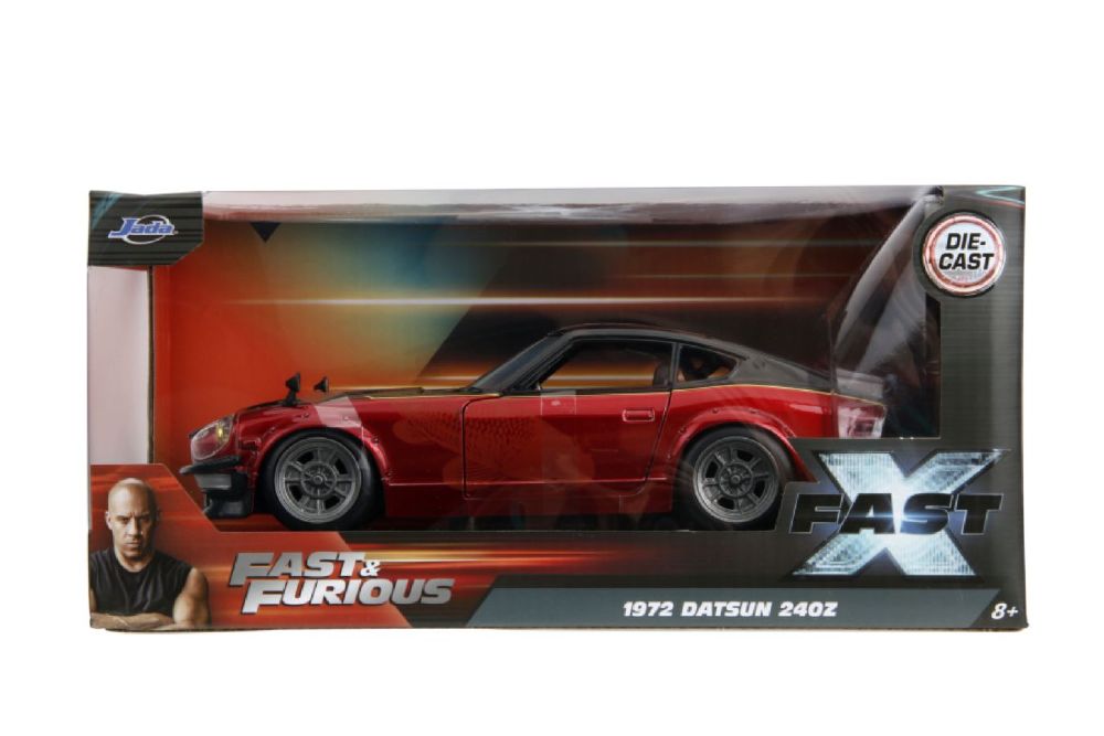 Fast And Furious X - 1972 Datsun 240Z Gloss Red/Black 1:24 Scale Diecast (Model Car)