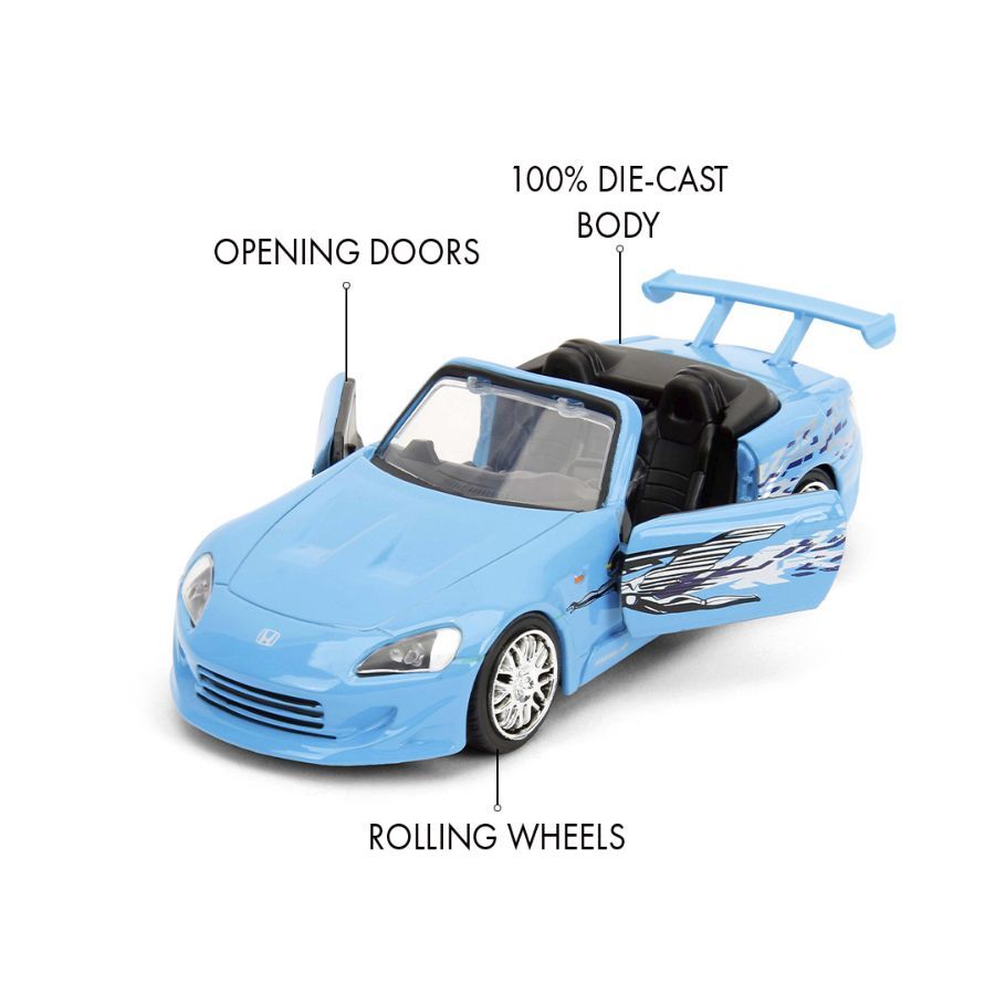 Fast And Furious - 2001 Honda S2000 Blue Remix 1:32 Scale Diecast (Model Car)