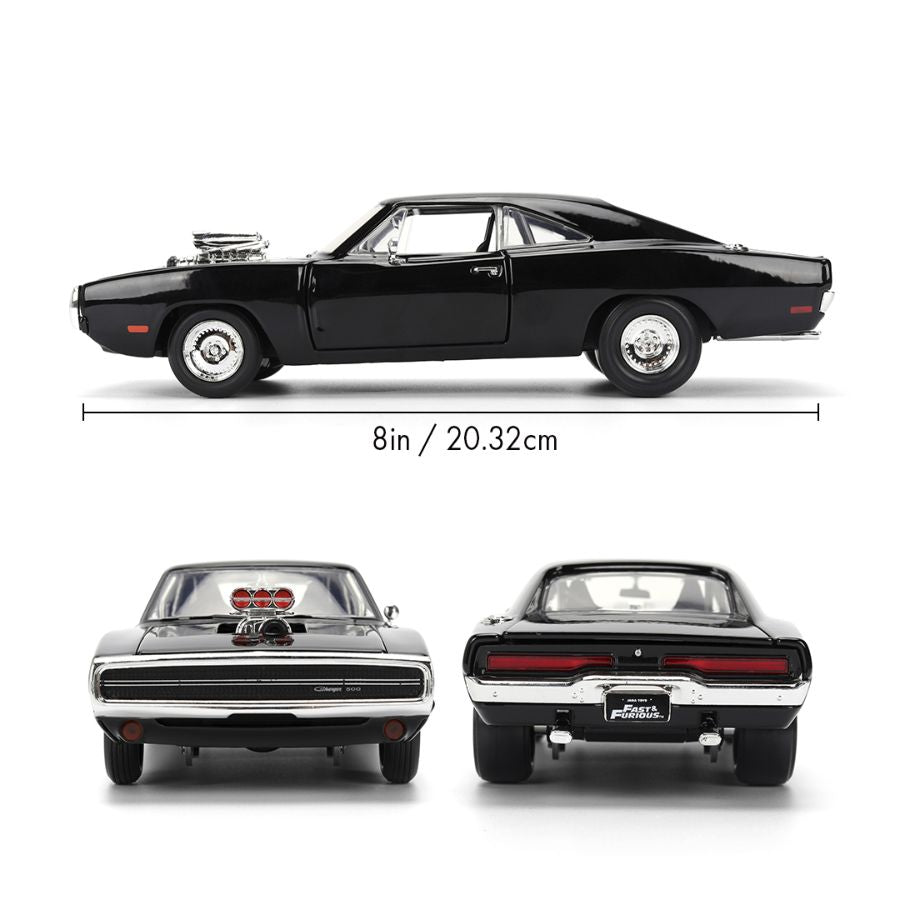 Fast And Furious 9: The Fast Saga - 1970 Dodge Charger Black 1:24 Scale Hollywood Ride V2 (Model Car)