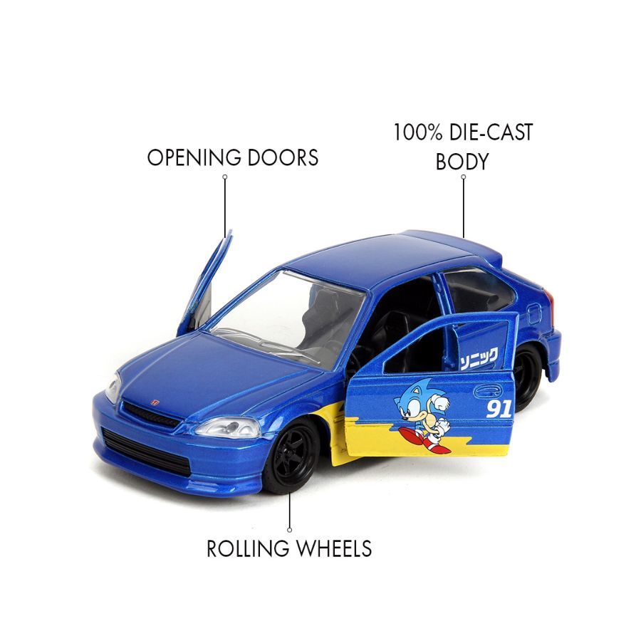 Sonic The Hedgehog - 1:32 Honda Civic Type-R Diecast Vehicle