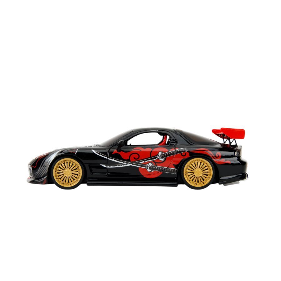 Lab Monkeys - 1:24 Mazda RX-7 Diecast Vehicle with SARU 3.25″ Figure