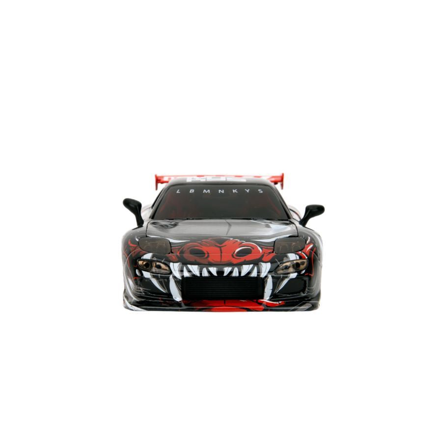 Lab Monkeys - 1:24 Mazda RX-7 Diecast Vehicle with SARU 3.25″ Figure