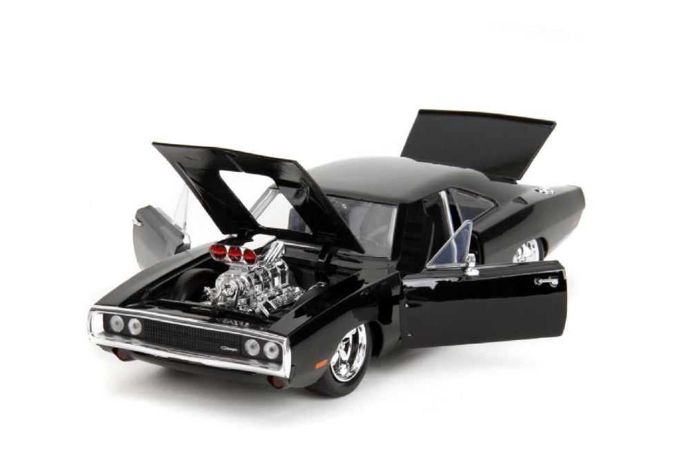 Hollywood Rides - 1970 Dodge Charger With Dom Toretto 1:24 Scale Diecast (Model Car)