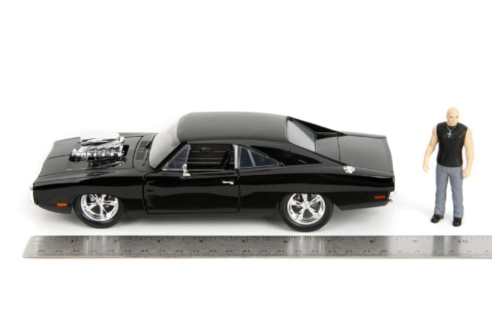 Hollywood Rides - 1970 Dodge Charger With Dom Toretto 1:24 Scale Diecast (Model Car)