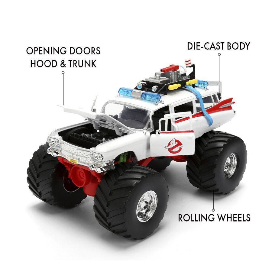 Ghostbusters - Ecto-1 Monster Truck 1:24 Scale Diecast Vehicle