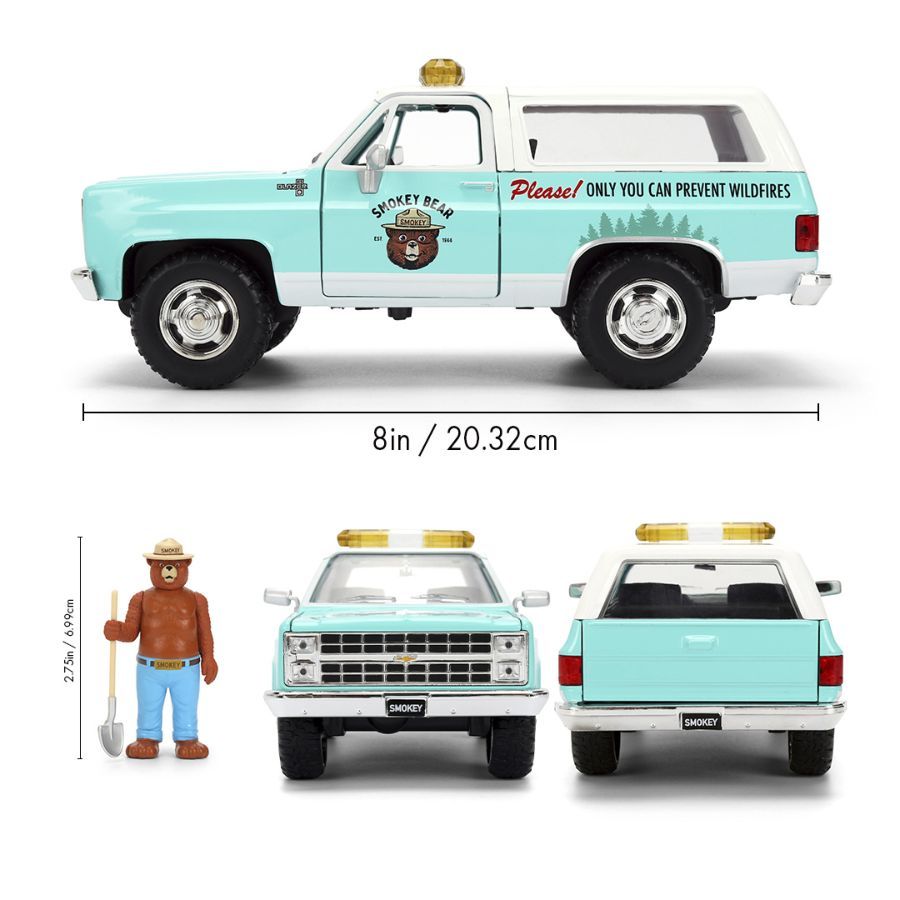 Smokey Bear –-1980 Chevrolet Blazer 1:24 Scale Diecast Vehicle (with Figure)