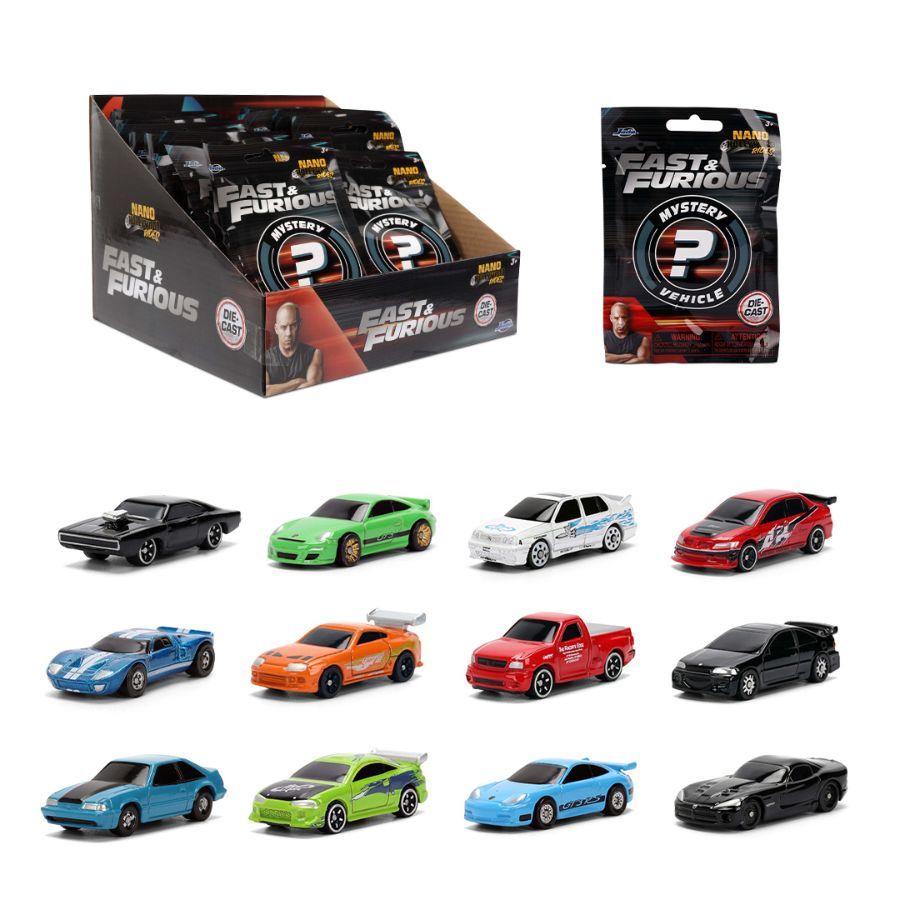 Fast And Furious - Series 2 Nano Blind Bags Assortment Display Of 24 (Model Car)