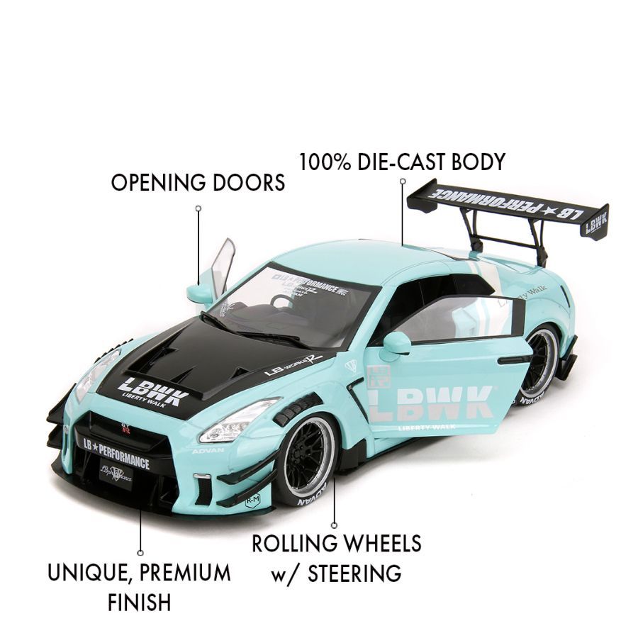 Pink Slips - Nissan GT-R R35 Liberty Walk Body Kit Type 2.0 1:18 Scale (Diecast Vehicle)