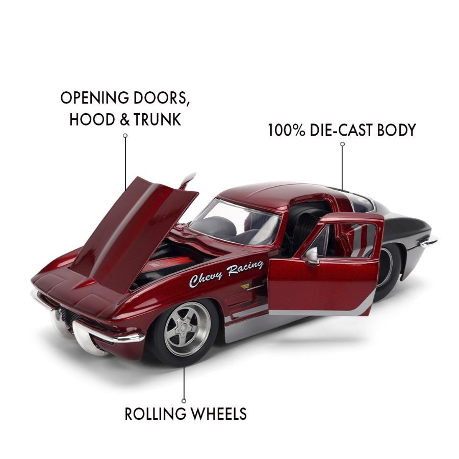 Big Time Muscle - 1963 Chevrolet Corvette 1:24 Scale Diecast Vehicle