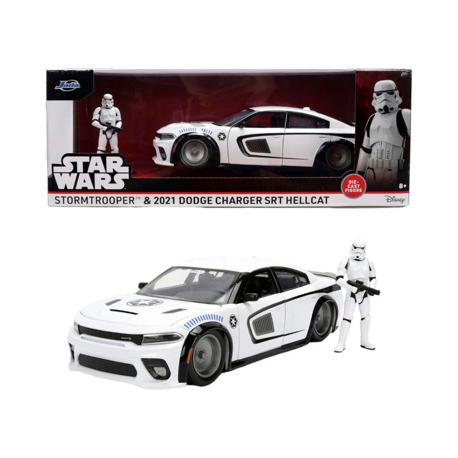 Star Wars - 1:24 2021 Dodge Charger Diecast Vehicle w/Storm Trooper