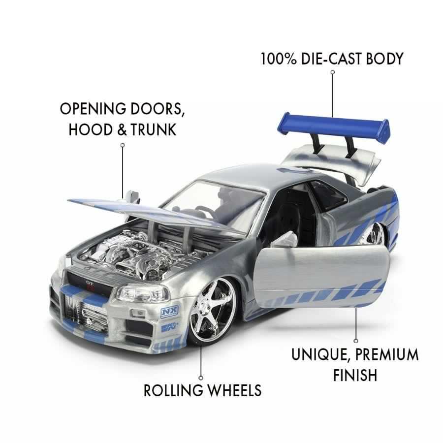 Fast & Furious - Brian’s 2002 Nissan Skyline GT-R (BNR34) 1:24 Scale Diecast Vehicle