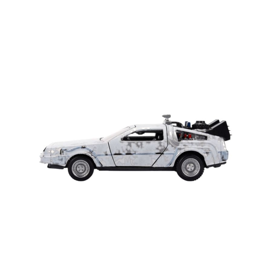 Back to the Future - Delorean (Frosted) 1:32 Scale Vehicle with Truck Box (SDCC Exclusive)
