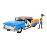 Toy Story - 1:24 Woody Figure with 1955 Chevrolet Bel Air (Diecast Vehicle)