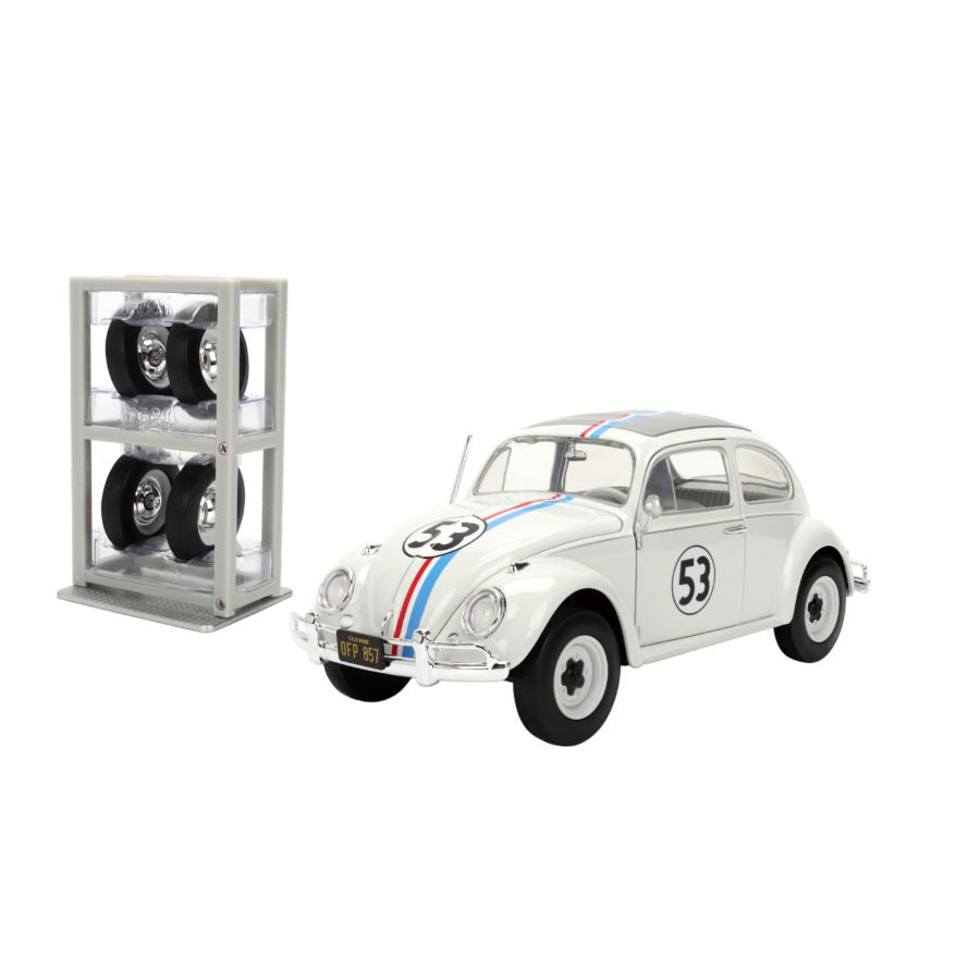 Herbie the Lovebug - VW Beetle (with Wheel Rack) 1:24 Scale Diecast Vehicle