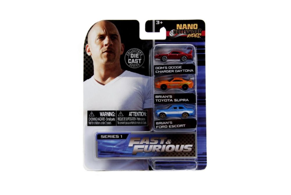 Fast And Furious - Nano Hollywood Rides Vehicle Assortment Display Of 8 (Model Car)