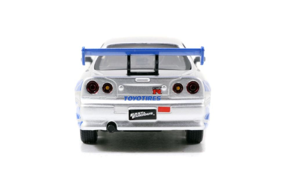 Fast And Furious - 2002 Nissan Skyline GTR R34 Silver Hollywood Ride (Model Car)
