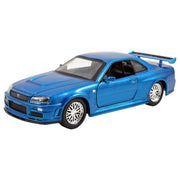 Fast And Furious - 2002 Nissan Skyline GTR R34 Blue Hollywood Ride (Model Car)