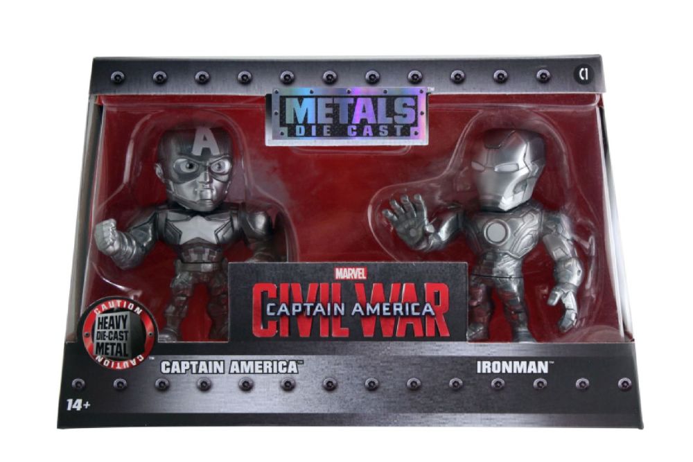 Captain America 3: Civil War - Iron Man & Captain America US Exclusive 4″ Bare Metal 2 Pk