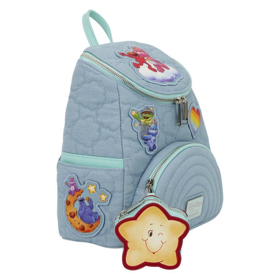 Care Bears - Care Bears x Sesame Street Denim Mini Backpack With Coin Bag (Loungefly Backpack)